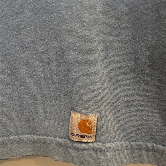 Carhartt Slate Blue V-Neck Long Sleeve Shirt women’s medium - Picture 3 of 3